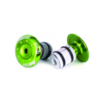 TAPONES PARA MANILLAR CON TORNILLO - ALU 7075 T6 VERDE