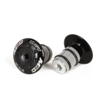 TAPONES PARA MANILLAR CON TORNILLO – ALU 7075 T6 NEGRO